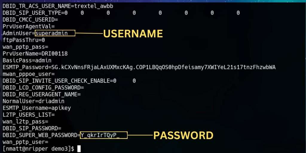 Superadmin Username and Password