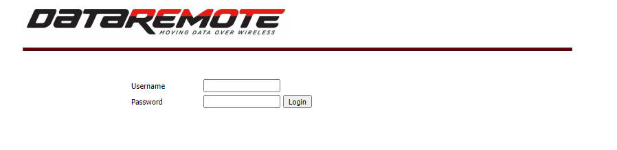 Admin login page of AT&T 4G-LTE router manufactured by Dataremote